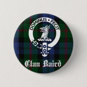 Clan Baird Wappen Tartan Button (Vorderseite)