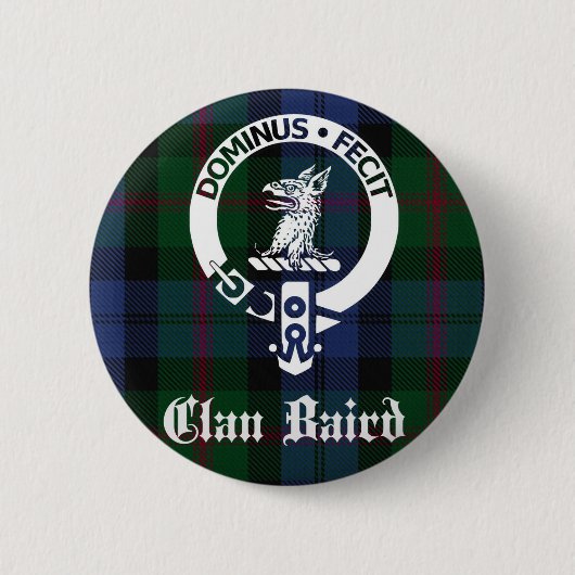 Clan Baird Wappen Tartan Button (Vorderseite)