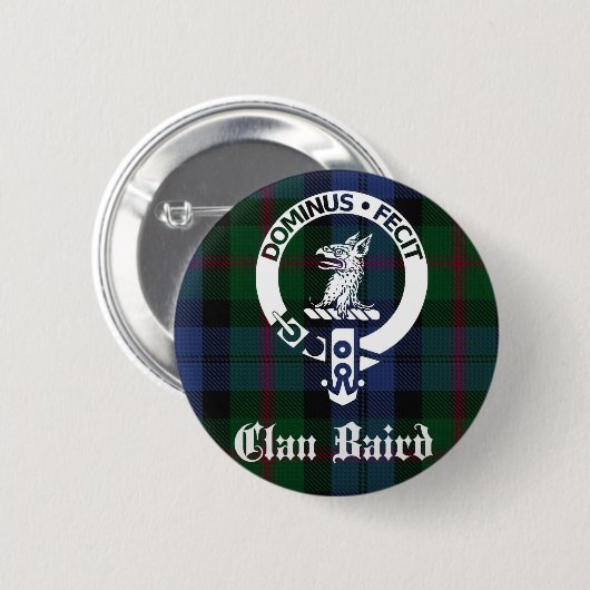 Clan Baird Wappen Tartan Button (Vorne & Hinten)