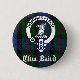 Clan Baird Wappen Tartan Button