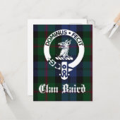 Clan Baird Wappen Tartan Greeting Karte (Vorderseite/Rückseite Beispiel)