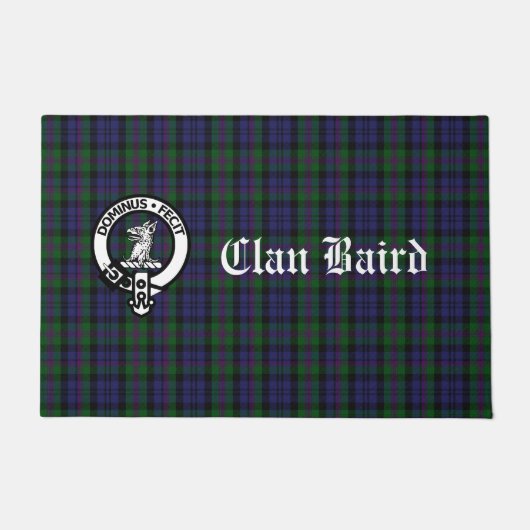 Clan Baird Wappen Tartan individuell anpassbar Fußmatte (Vorderseite)