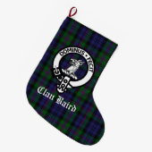 Clan Baird Wappen Tartan individuell anpassbar Großer Weihnachtsstrumpf (Vorderansicht (hängend))