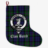 Clan Baird Wappen Tartan individuell anpassbar Großer Weihnachtsstrumpf (Vorderseite)