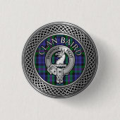 Clan Baird Wappen & Tartan Knot Button (Vorderseite)