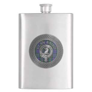 Clan Baird Wappen & Tartan Knot Flachmann