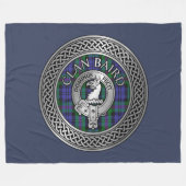 Clan Baird Wappen & Tartan Knot Fleecedecke (Vorderseite (Horizontal))