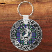 Clan Baird Wappen & Tartan Knot Schlüsselanhänger (Vorderseite)
