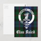 Clan Baird Wappen Tartan Postkarte (Vorne/Hinten)