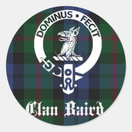 Clan Baird Wappen Tartan Runder Aufkleber