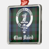 Clan Baird Wappen Tartan Silbernes Ornament (Links)