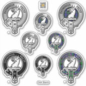 Clan Baird Wappen & Tartan Sticker (Vorderseite)
