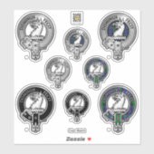 Clan Baird Wappen & Tartan Sticker (Blatt)