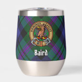 Clan Baird Wappen über Tartan (Vorderseite)