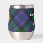 Clan Baird Wappen über Tartan (Links)