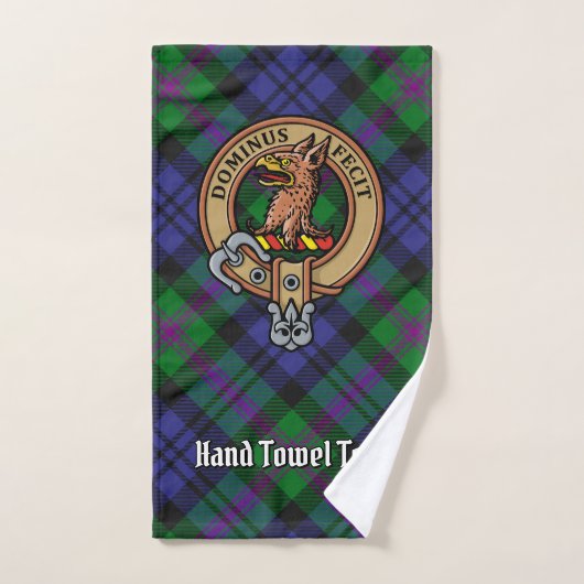 Clan Baird Wappen über Tartan Badhandtuch Set (Handtuch)
