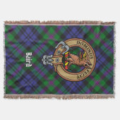 Clan Baird-Wappen über Tartan Decke (Vorderseite)