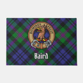 Clan Baird Wappen über Tartan Fußmatte (Vorderseite)