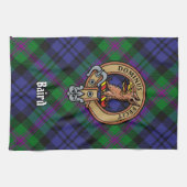 Clan Baird Wappen über Tartan Geschirrtuch (Horizontal)