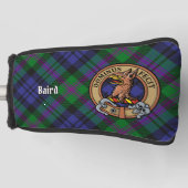 Clan Baird Wappen über Tartan Golf Headcover (Vorderseite)