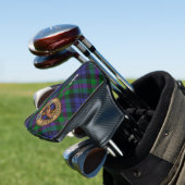 Clan Baird Wappen über Tartan Golf Headcover (In Situ)