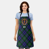Clan Baird Wappen über Tartan Schürze (Getragen)