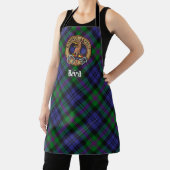 Clan Baird Wappen über Tartan Schürze (InSitu)