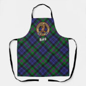 Clan Baird Wappen über Tartan Schürze (Vorderseite)