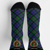 Clan Baird Wappen über Tartan Socken (Oben)