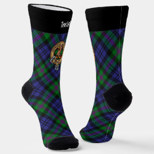 Clan Baird Wappen über Tartan Socken