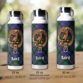 Clan Baird Wappen über Tartan Thermobecher