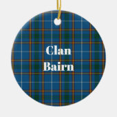 Clan Bairn Tartan Keramik Ornament (Vorne)