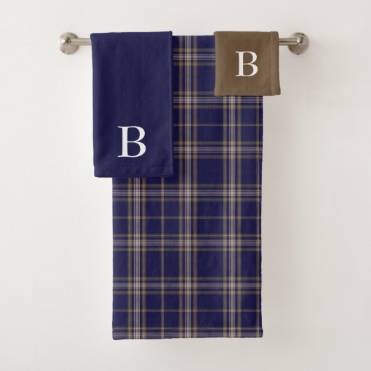 Clan Baker Mit Monogramm Bath Handtuch Set (Insitu)
