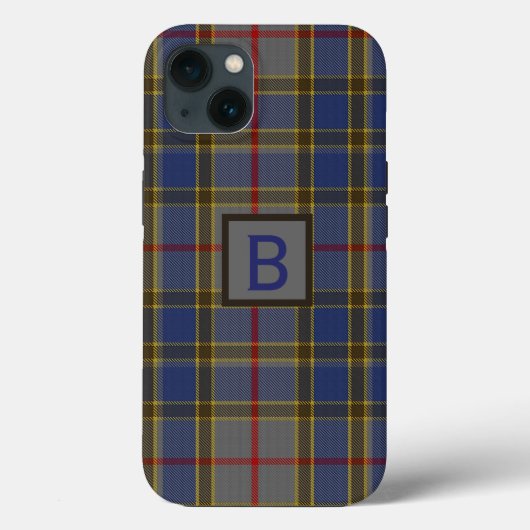 Clan Balfour Kariert Mit Monogramm Case-Mate iPhone Hülle (Rückseite)
