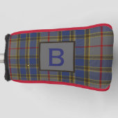 Clan Balfour Kariert Mit Monogramm Golf Headcover (Vorderseite)