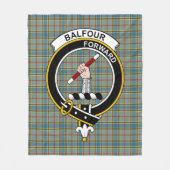 Clan Balfour Modern Tartan Kariert Fleecedecke (Vorderseite)
