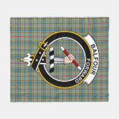 Clan Balfour Modern Tartan Kariert Fleecedecke (Vorderseite (Horizontal))