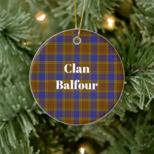 Clan Balfour Modern Tartan Keramik Ornament