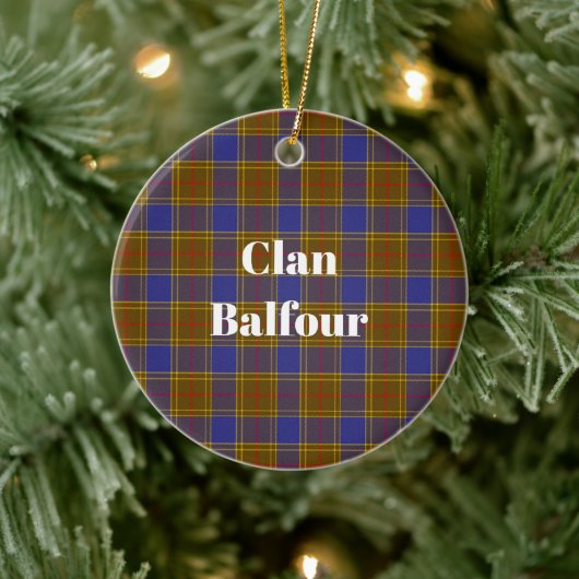 Clan Balfour Modern Tartan Keramik Ornament (Baum)