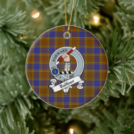 Clan Balfour Modernes Abzeichen Tartan Kariert Keramik Ornament
