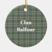 Clan Balfour Tartan Keramik Ornament (Vorne)