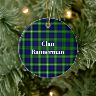 Clan Bannerman Tartan Keramik Ornament