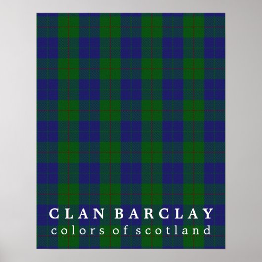 Clan Barclay Colors of Scotland Tartan Poster (Vorne)