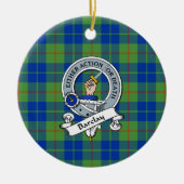Clan Barclay Jagd Altes Abzeichen Tartan Kariert Keramik Ornament (Vorne)