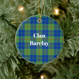 Clan Barclay Junting Ancient Tartan Keramik Ornament