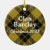 Clan Barclay Scottish Dress Tartan Keramikornament (Hinten)