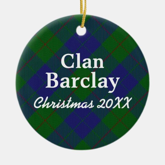 Clan Barclay Scottish Hunting Tartan Keramik Ornament (Vorne)