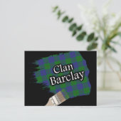 Clan Barclay Scottish Tartan Paint Brush Postkarte (Stehend Vorderseite)