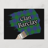 Clan Barclay Scottish Tartan Paint Brush Postkarte (Vorderseite)