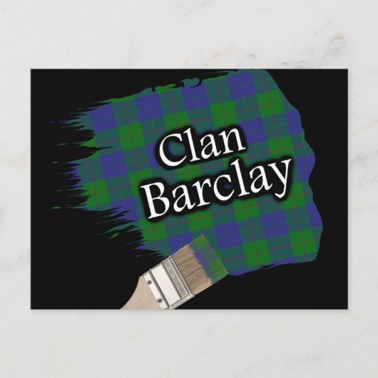 Clan Barclay Scottish Tartan Paint Brush Postkarte (Vorderseite)